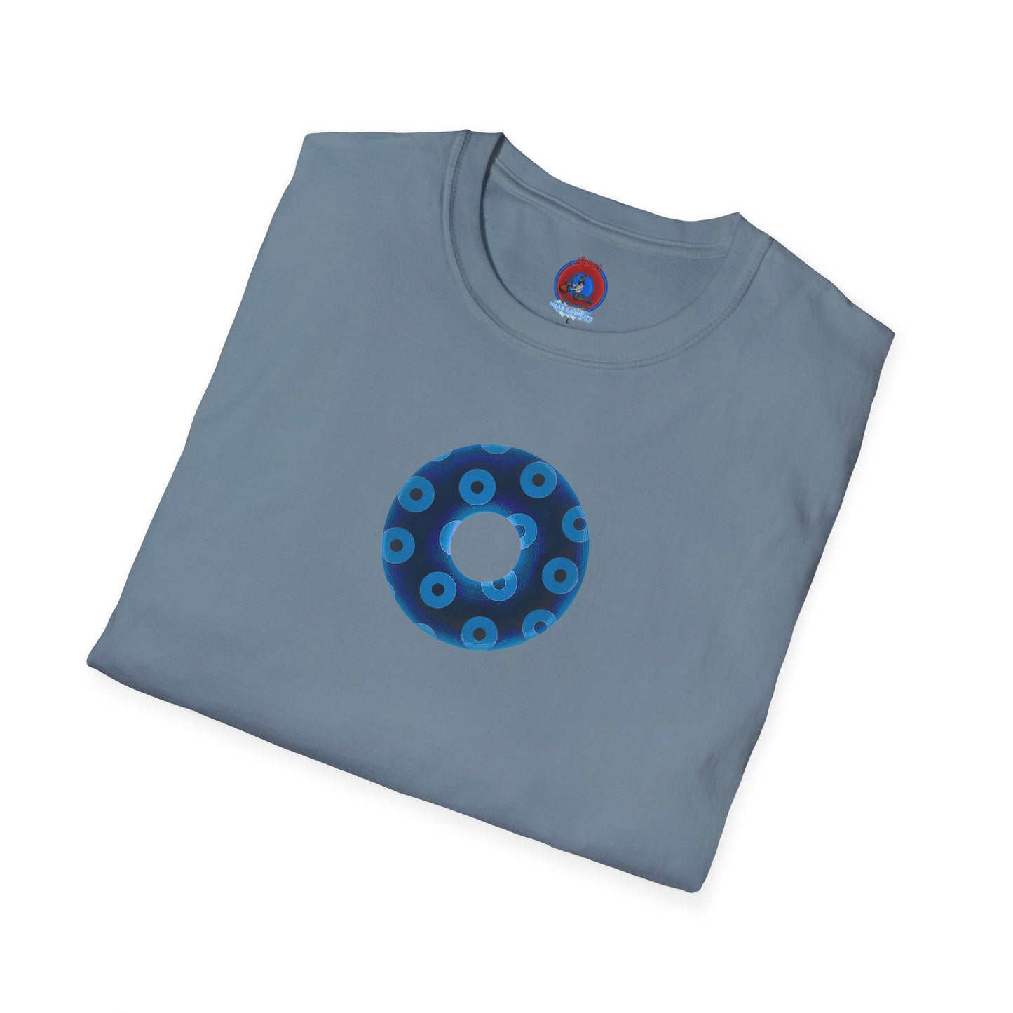 Plain Donuts/Unisex Soft-Style - "Plain Blimpy Paradoxical Donuts" - dark blue/sky blue donuts