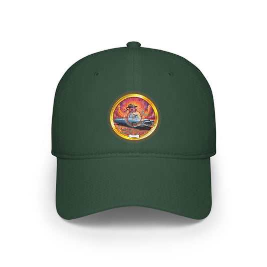 Lumpy Donut Baseball Cap - "Jimmy's Marathon Donut Cap" - variant 4 - golden pic donut w/