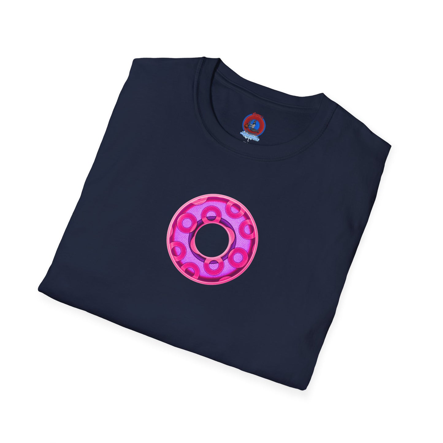 Plain Donuts/Unisex Soft-Style - "Plain Rustic Paradoxical Donuts" - light purple/magenta donuts