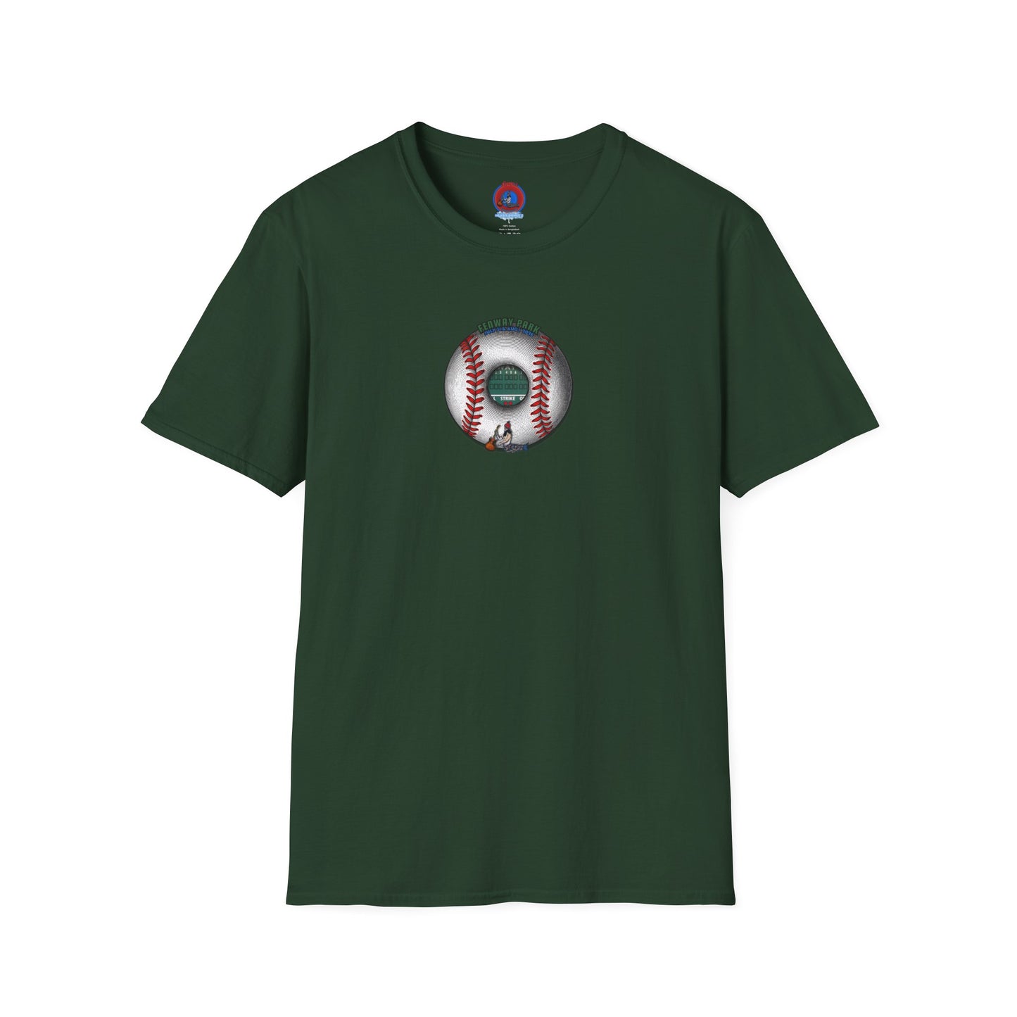 Classic Donut Tee - Unisex Soft-Style - "Phenway Ballpark Donuts" - white/red major league donut - variant 6