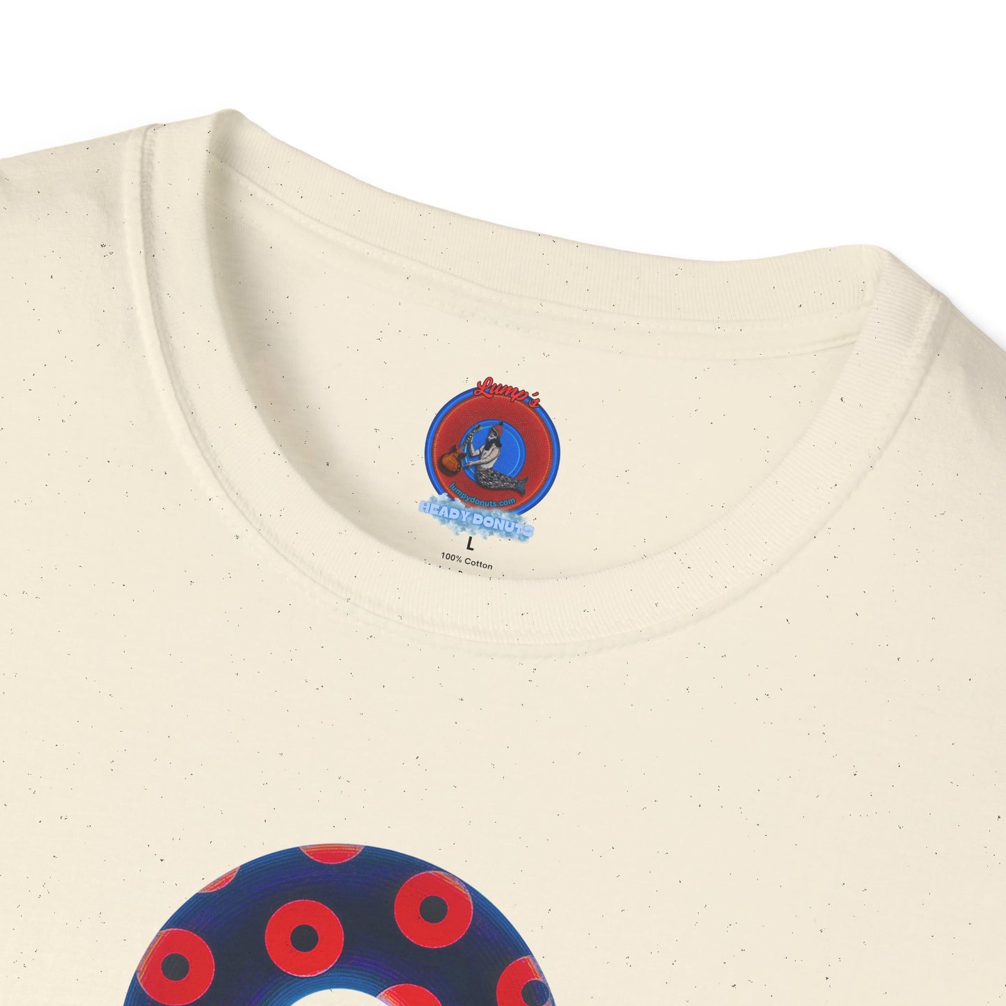 Plain Donuts/Unisex Soft-Style - "Plain Blimpy Paradoxical Donuts" - dark navy/bright red donuts