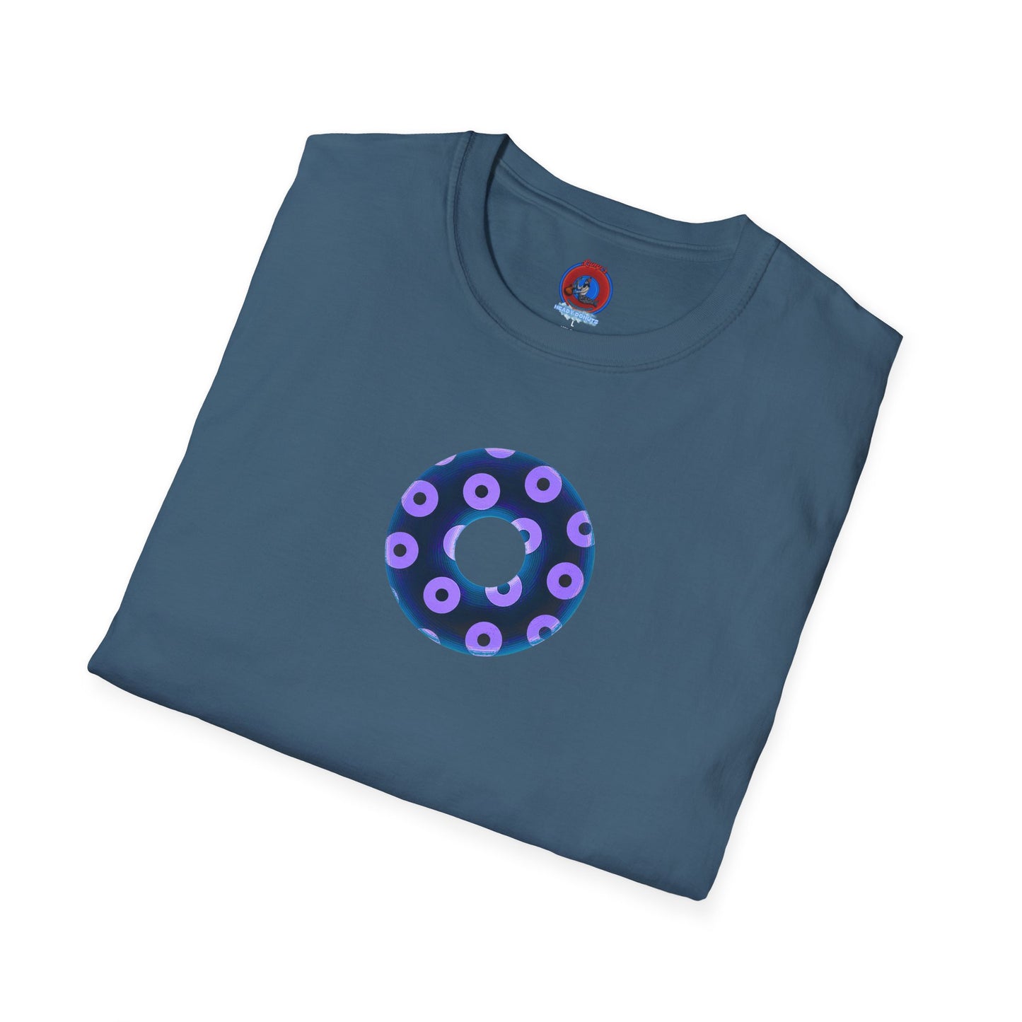Plain Donuts/Unisex Soft-Style - "Plain Blimpy Paradoxical Donuts" - dark blue/bright purple donuts