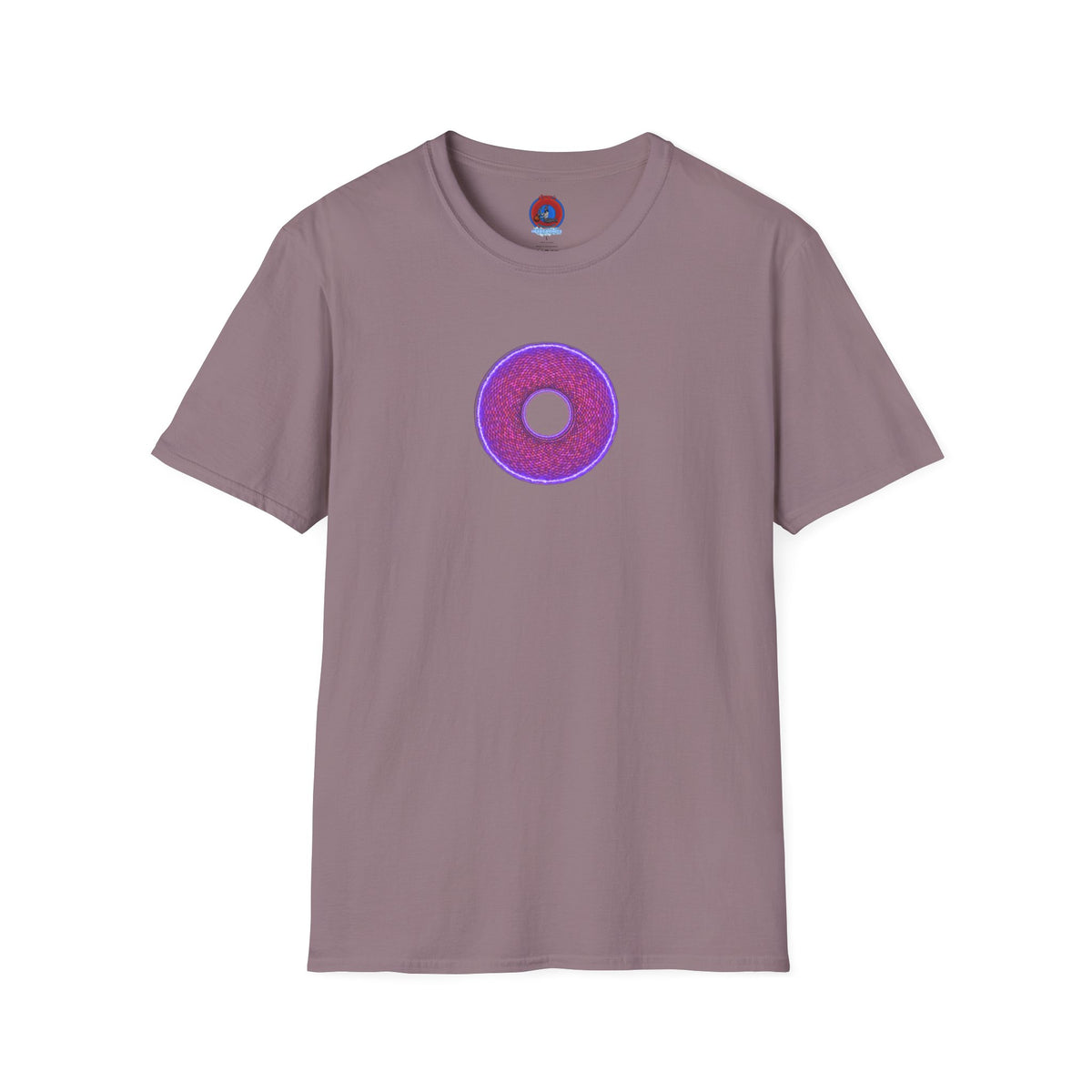Classic Donut Tee - Unisex Soft-Style - "The Frankenstein Donut - It's Alive! " - series 1.0  - purple-ish donut