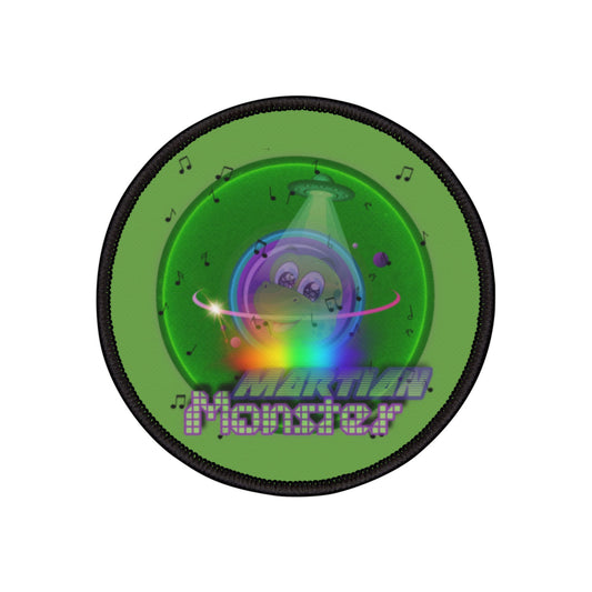 Iron-On Donut Patch - "My Phavorite Martian" - green donut