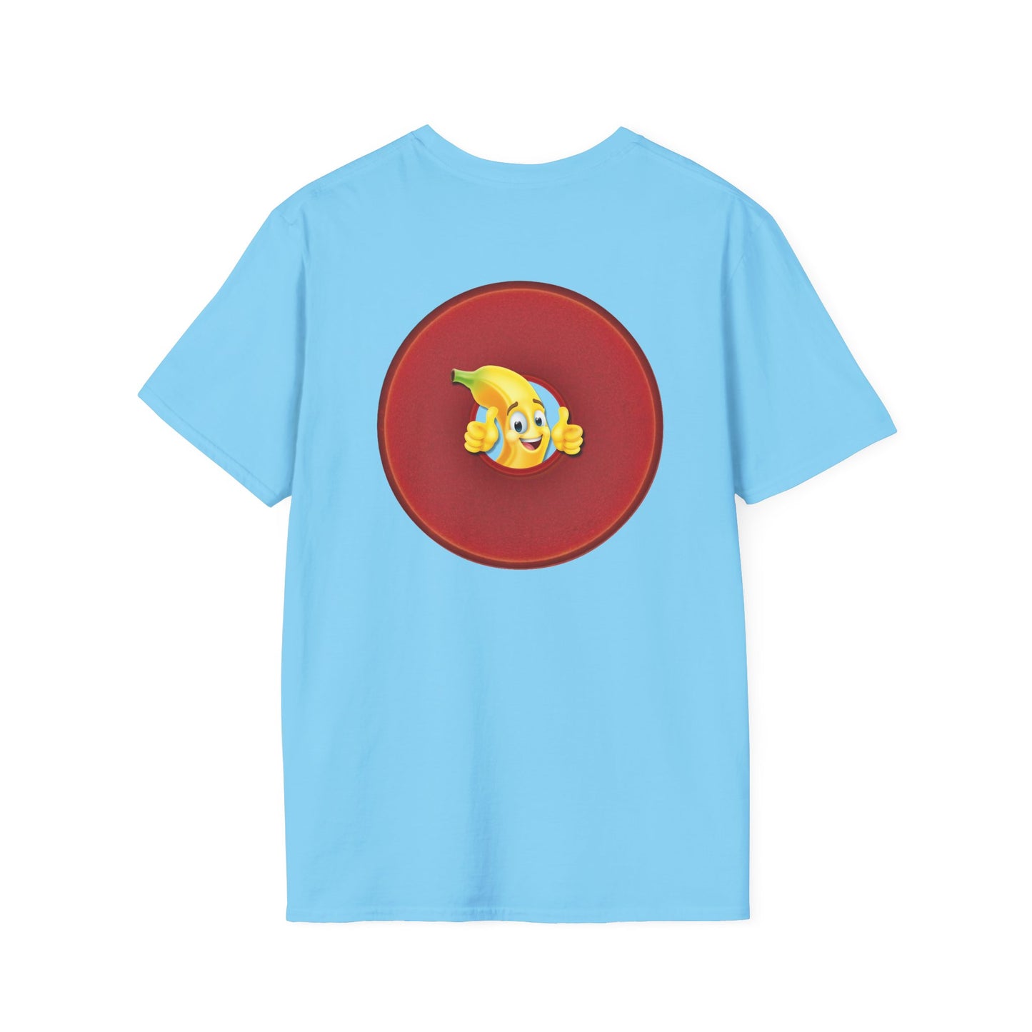 Classic Donut Tee - Unisex Soft-Style - "Dis' sheet, it's bananas!" - series 1.0 - variant 2 - red donut