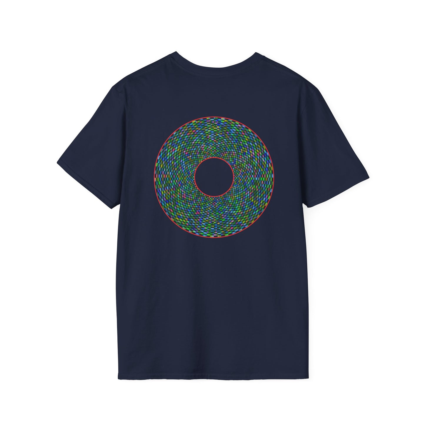 Donut Classic Donut Tee - Unisex Soft-Style - "The Pixilated Donut" - series 1.0 - multi-color donut