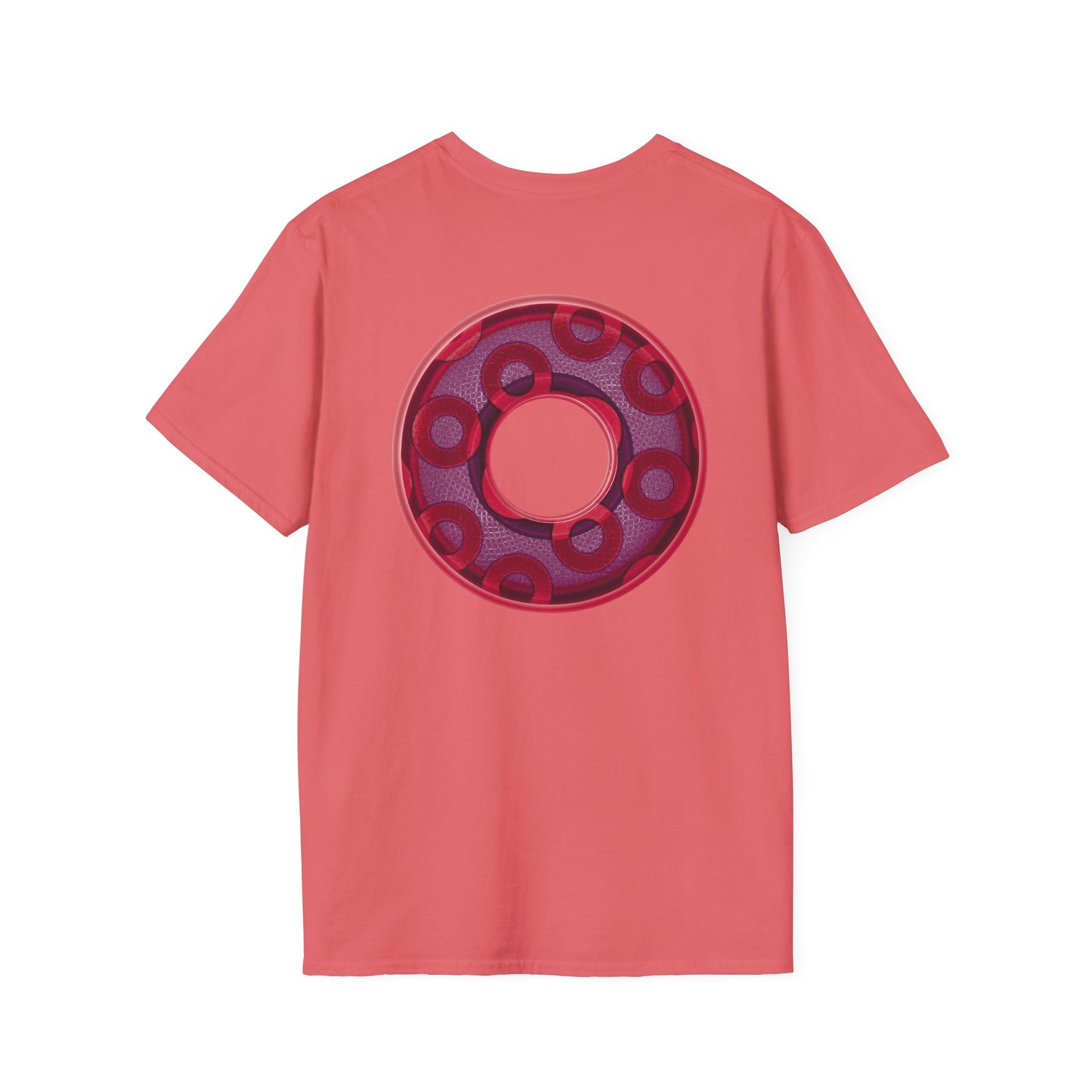 Plain Donuts/Unisex Soft-Style - "Plain Rustic Paradoxical Donuts" - mauve/purple donuts