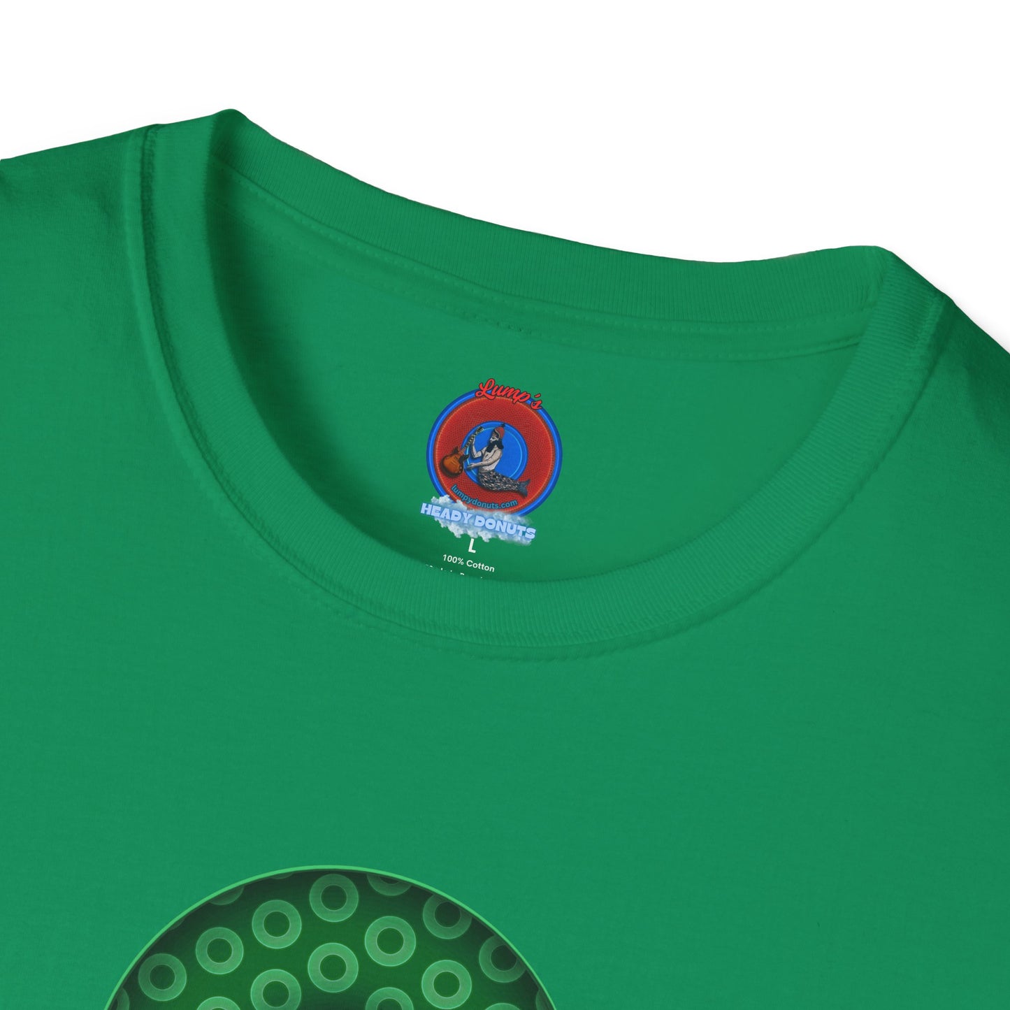 Classic Donut Tee - Unisex Soft-Style - "Patron Saint of Donuts" - St. Patrick's Day Donut - w/whiskey - holiday edition - variant 2