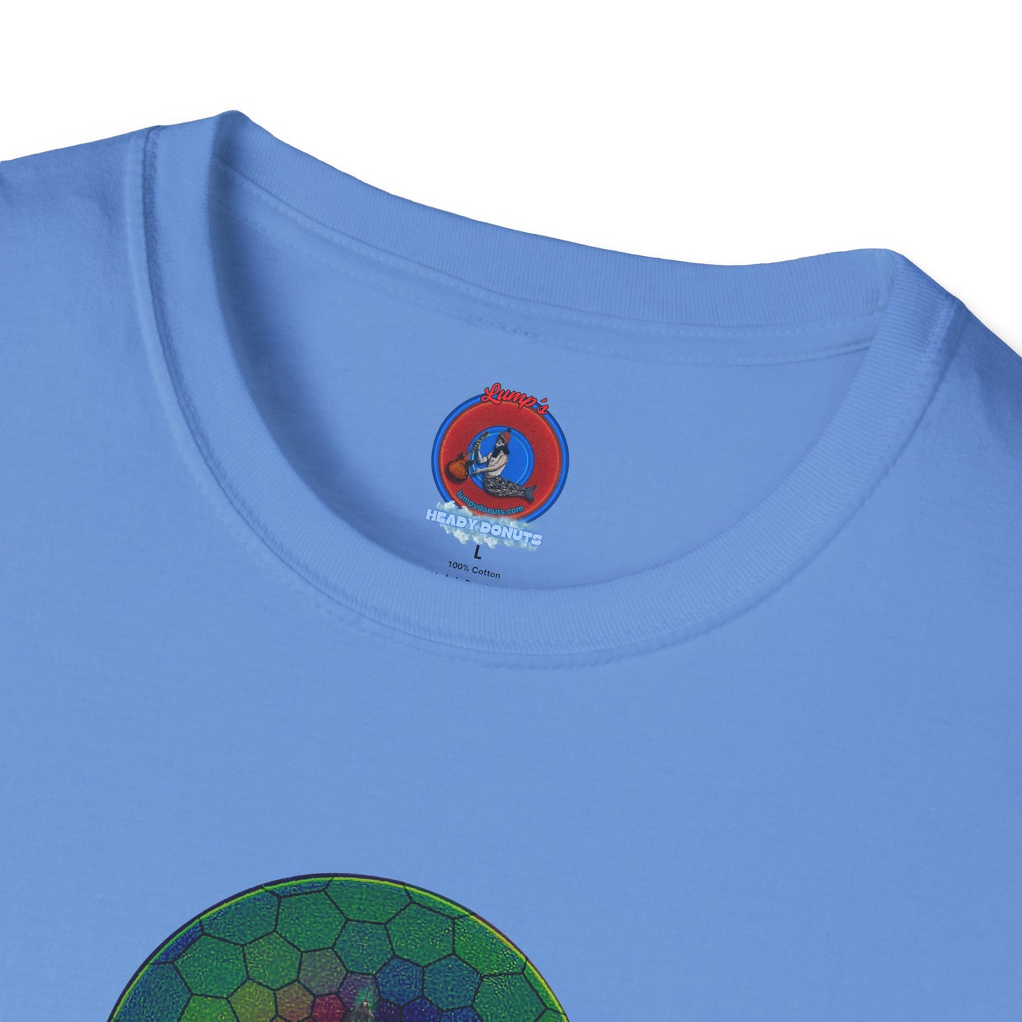 Classic Donut Tee - Unisex Soft-Style - "Save the Mondegreen City Hall Clock Tower" - hexadonut - series 1.0 -variant 1 - green donut
