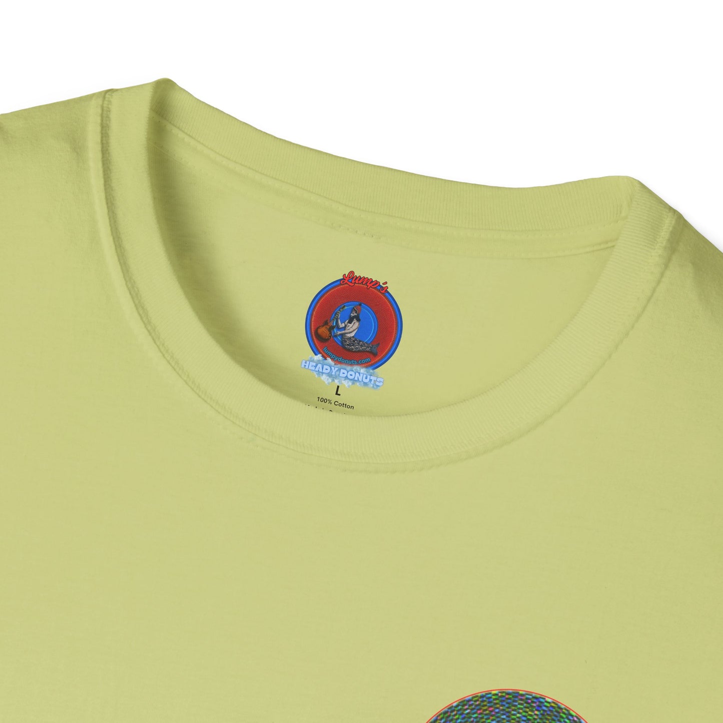 Donut Classic Donut Tee - Unisex Soft-Style - "The Pixilated Donut" - series 1.0 - multi-color donut