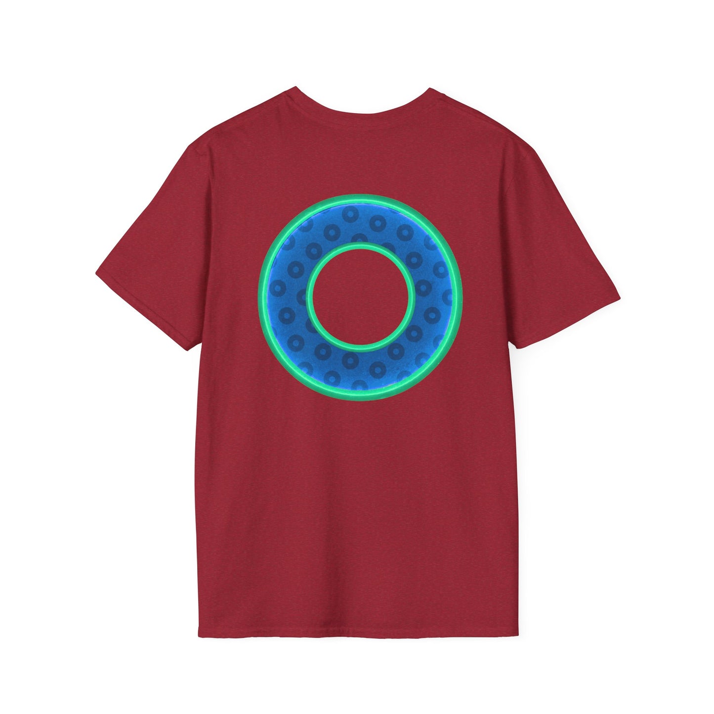 Plain Donuts/Unisex Soft-Style - "Plain Wide Mouthed Paradoxical Donuts" - royal blue/mint green donuts
