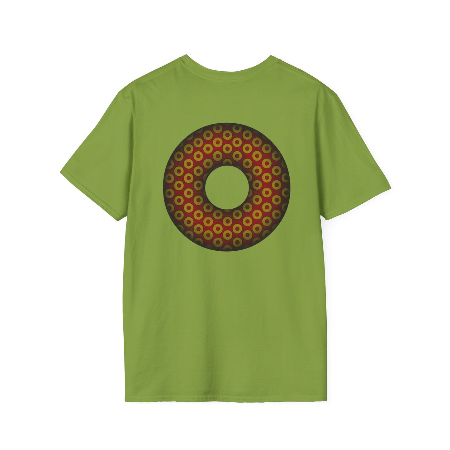 Plain Donuts/Unisex Soft-Style - "Plain Paradoxical Grided Donuts" - gold/burgundy donuts