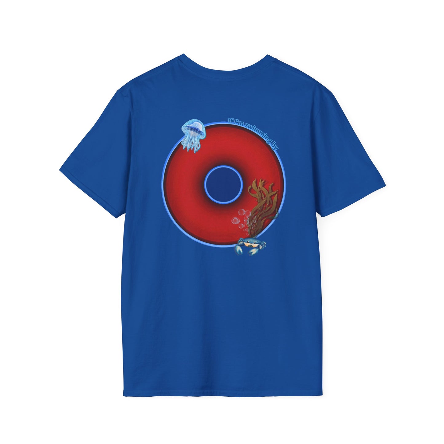 Classic Donut Tee - Unisex Soft-Style - "The Swimmer's Donut" - plump red donut