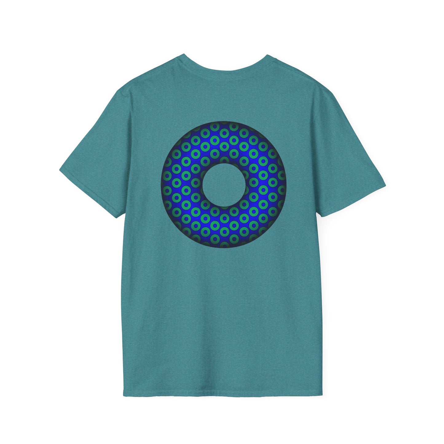 Plain Donuts/Unisex Soft-Style - "Plain Paradoxical Grided Donuts" - light green/blue donuts
