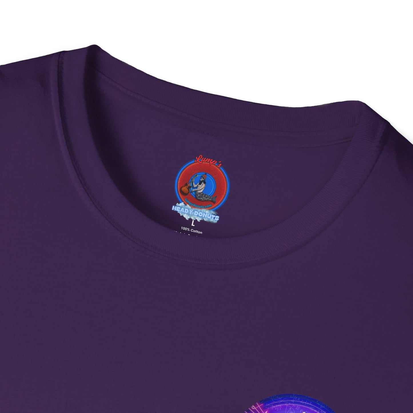 Classic Donut Tee - Unisex Soft-Style - "The Quite Profound Donut" - series 1.0  - blue/purple/magenta donut