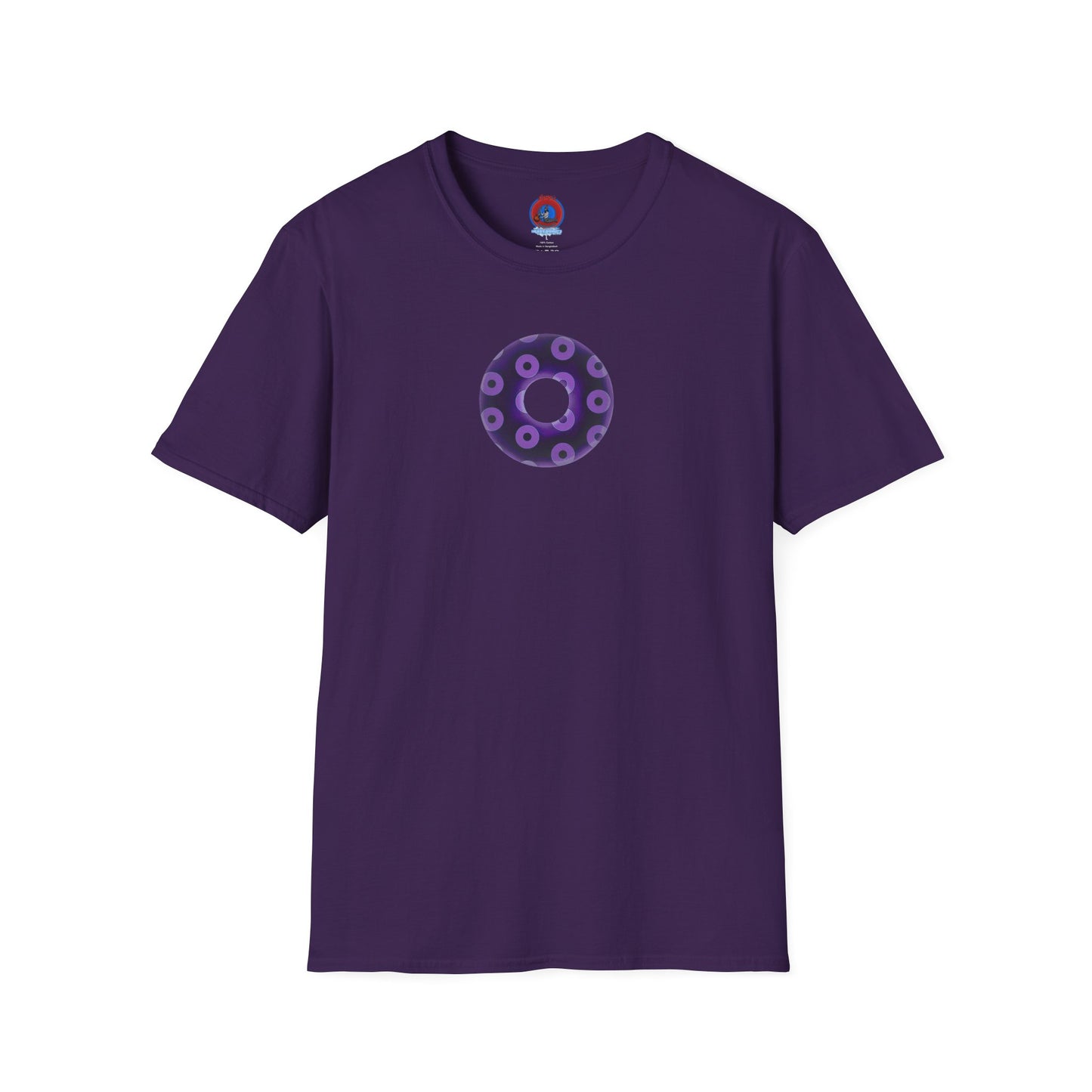 Plain Donuts/Unisex Soft-Style - "Plain Blimpy Paradoxical Donuts" - dark purple/light purple donuts