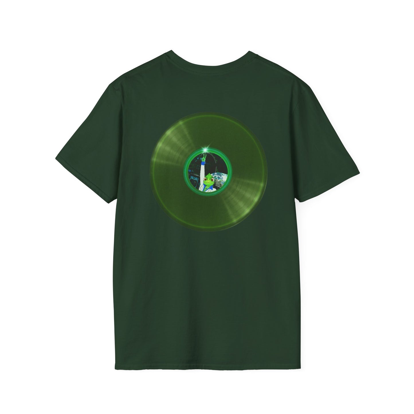 Classic Donut Tee - Unisex Soft-Style - "Rutherford's Staying Alive" - series 1.0 - variant 2 - green donut