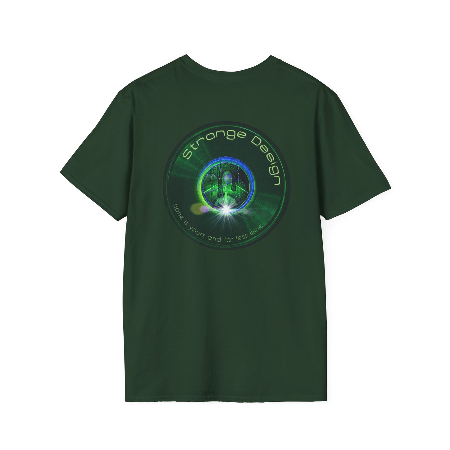 Classic Donut Tee - Unisex Soft-Style - "The Strangely Designed Donut Tee" - series 1.0 - green donut