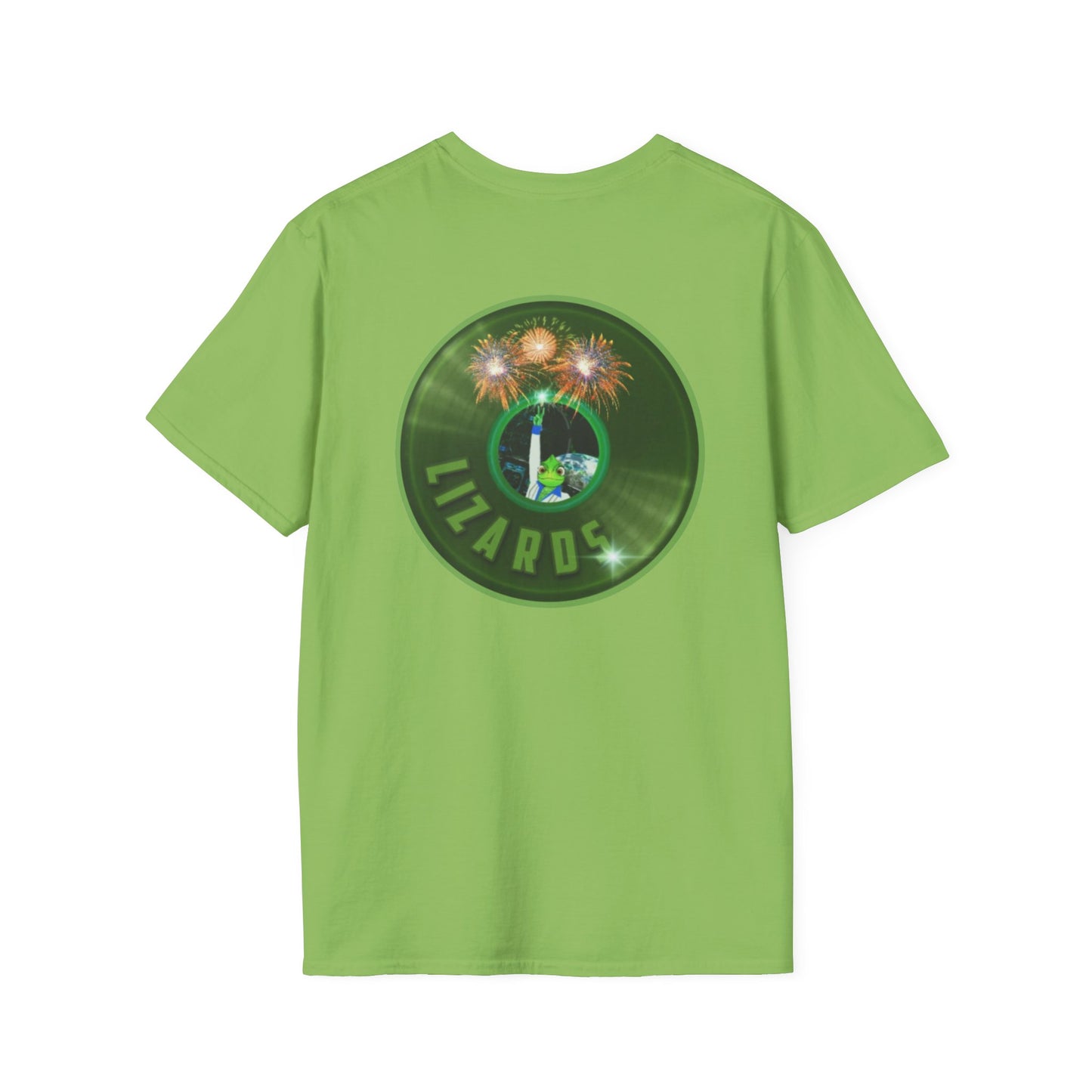 Classic Donut Tee - Unisex Soft-Style - "Rutherford's Staying Alive" - series 1.0 - variant 1 - green donut
