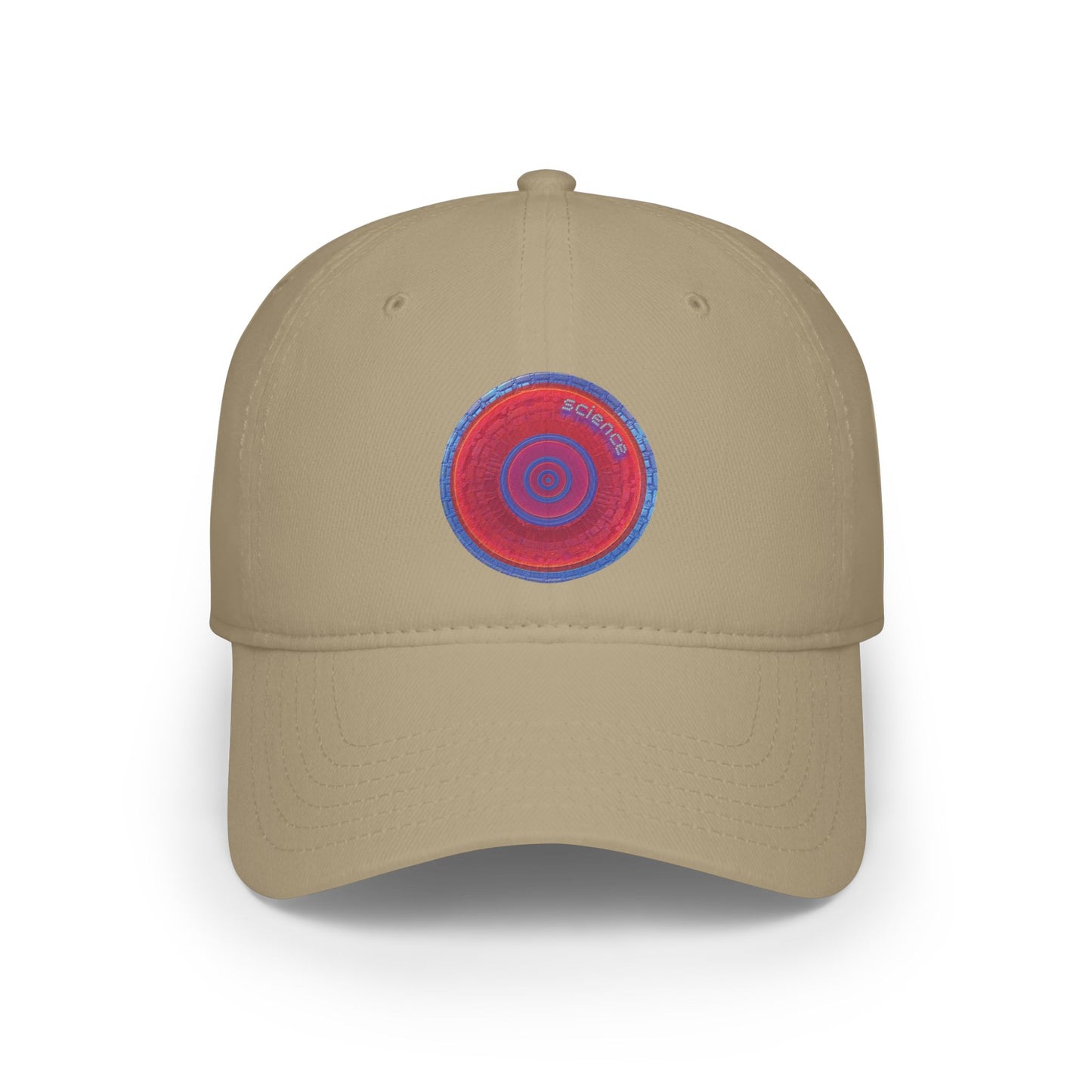 Lumpy Donut Baseball Cap - "Tube Donut Cap" - vivid red tube donut w/