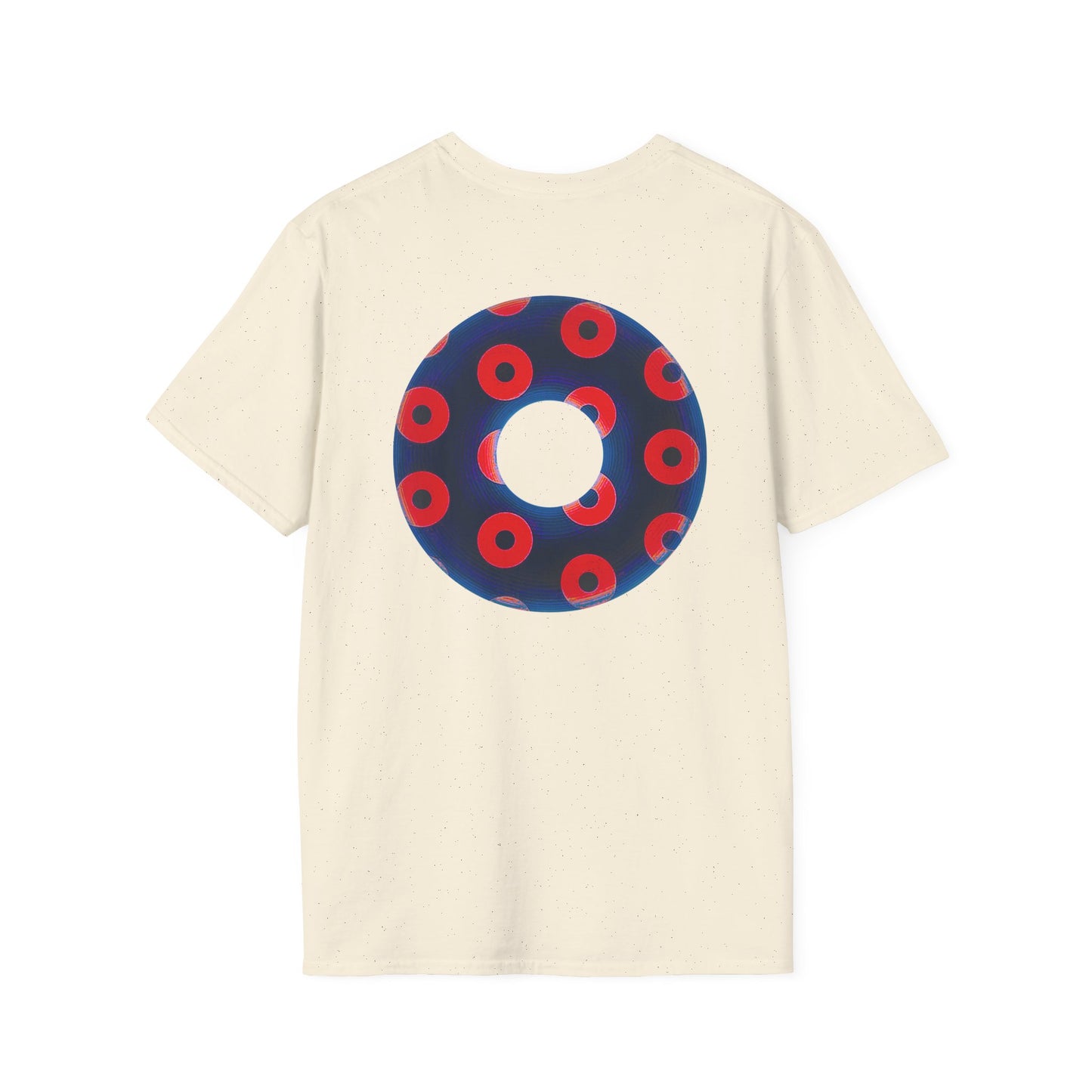 Plain Donuts/Unisex Soft-Style - "Plain Blimpy Paradoxical Donuts" - dark navy/bright red donuts