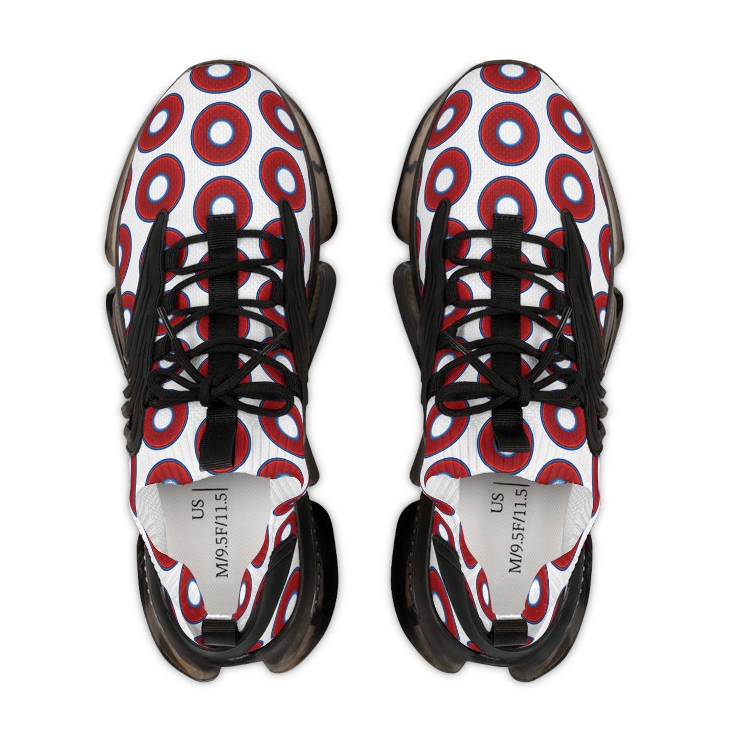 Donut Kicks - red vivid donut print w/white background