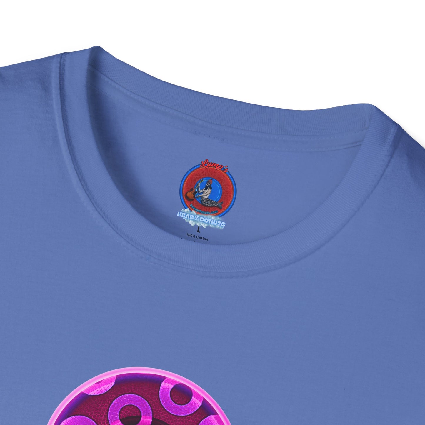 Classic Donut Tee - Unisex Soft-Style - "It's Ice Cream Popsicles - YEMSG Donut" - purple/magenta paradox donut - variant 1