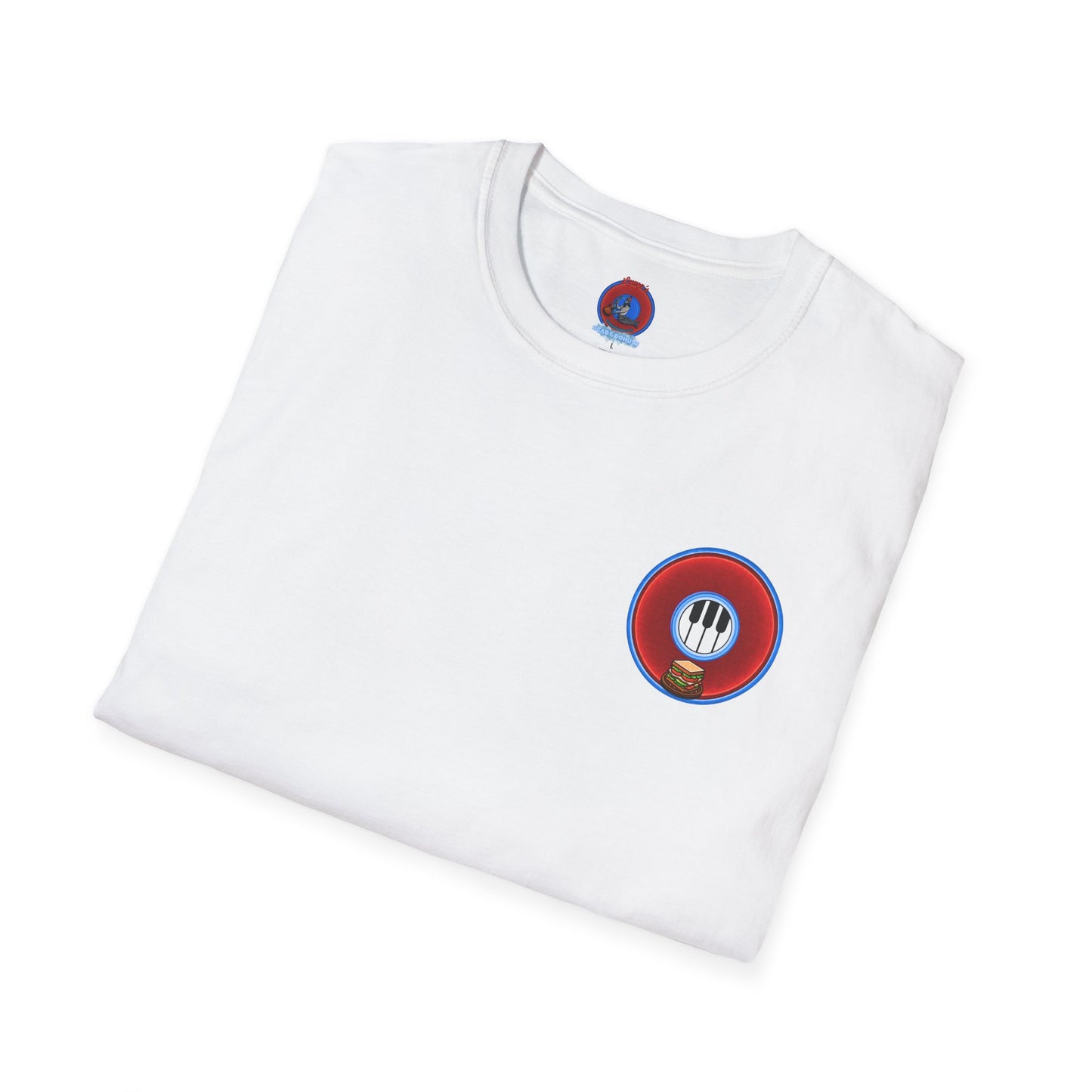 Classic Donut Tee - Unisex Soft-Style - "Rage Side Donut" - vivid red donut - variant 2