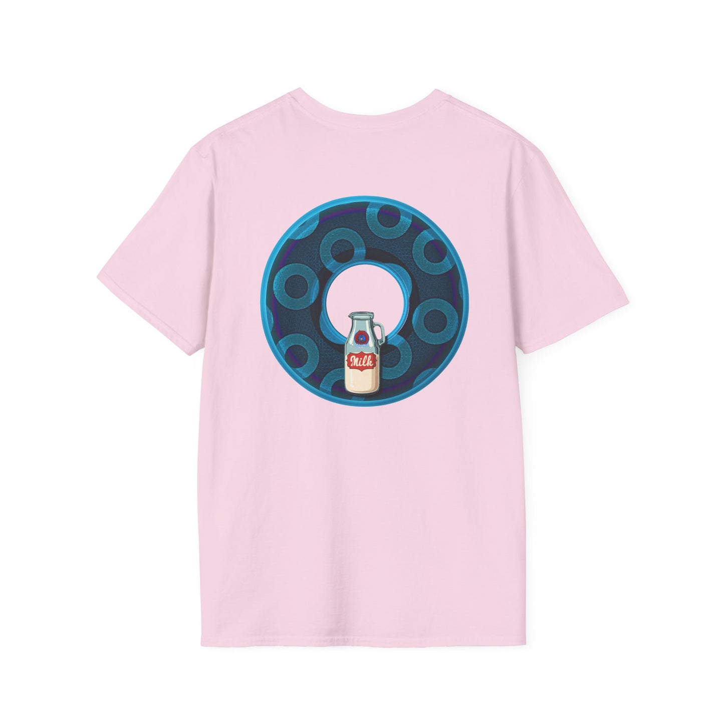 Classic Donut Tee - Unisex Soft-Style - "Wooked Cream - YEMSG Donut " - blue/teal rustic paradox donut - variant 7