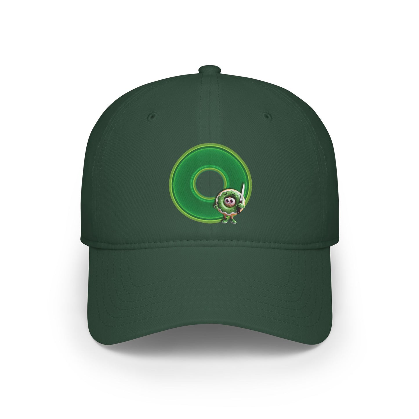 Lumpy Donut Baseball Cap - "My Phriend The Donut's Cap" - variant 4 - green vivid donut w/