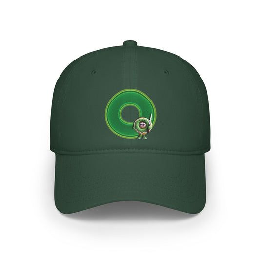 Lumpy Donut Baseball Cap - "My Phriend The Donut's Cap" - variant 4 - green vivid donut w/