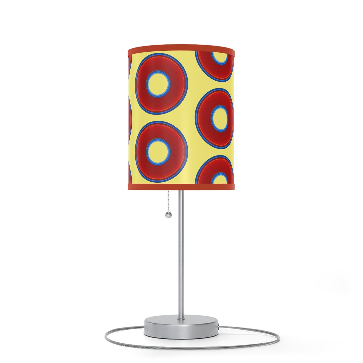 Lumpy Accent Lamps - red vivid donuts w/yellow background