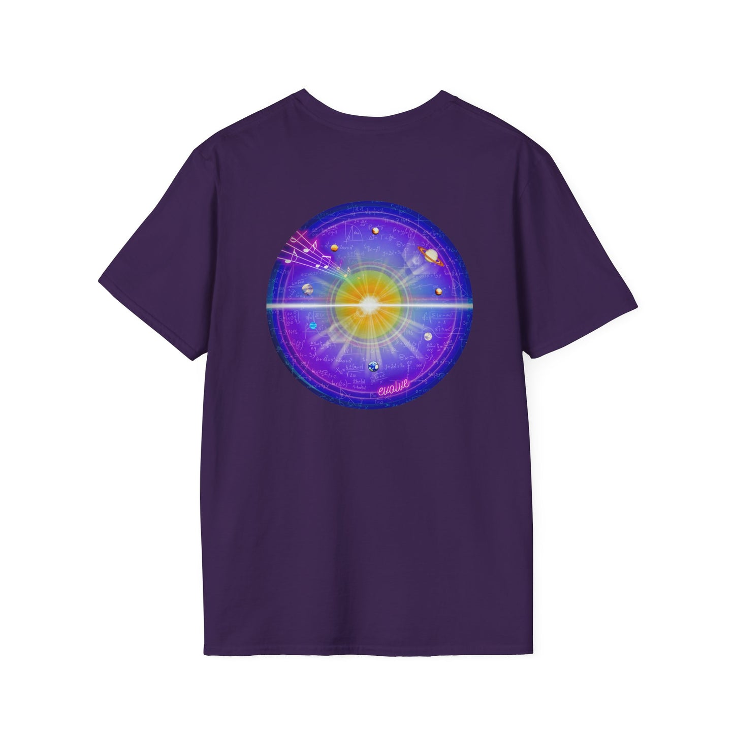 Classic Donut Tee - Unisex Soft-Style - "The Quite Profound Donut" - series 1.0  - blue/purple/magenta donut