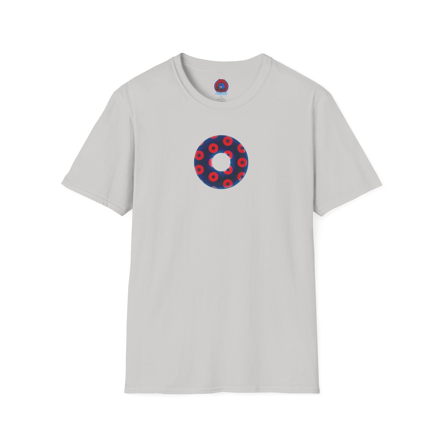 Plain Donuts/Unisex Soft-Style - "Plain Blimpy Paradoxical Donuts" - dark navy/bright red donuts
