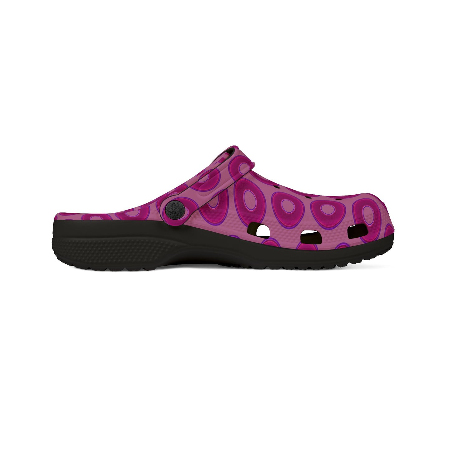 Spatchcocks - donut slip-on shoes - vivid magenta donuts w/pink background [unisex]