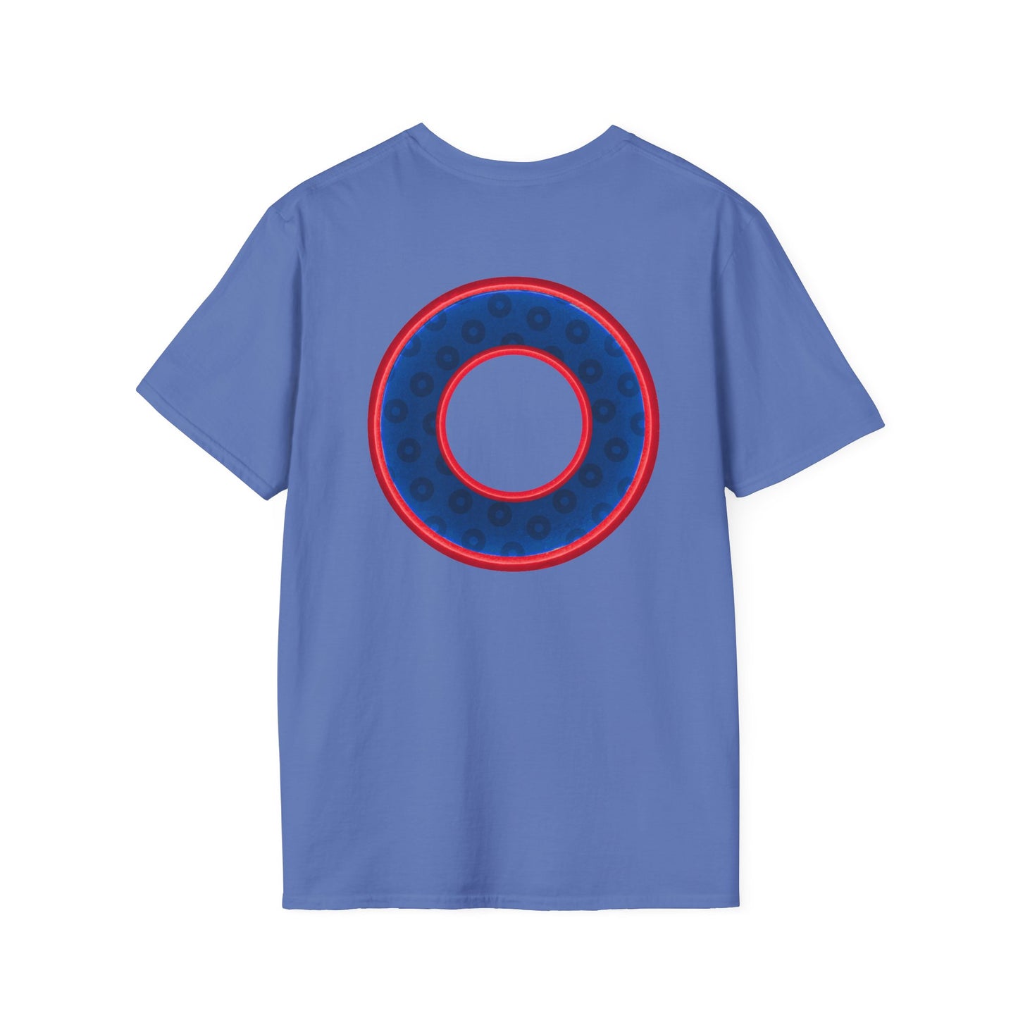 Plain Donuts/Unisex Soft-Style - "Plain Wide Mouthed Paradoxical Donuts" - dark blue/red donuts