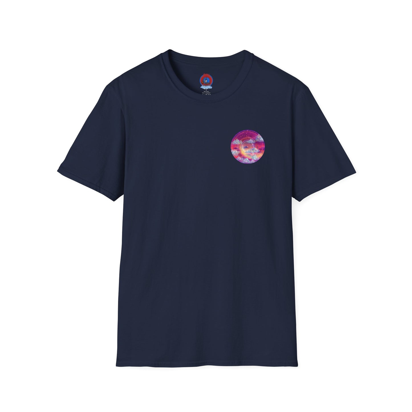 Classic Donut Tee - Unisex Soft-Style - "Conjurers of Donuts" - series 1.0  - magenta/purple donut