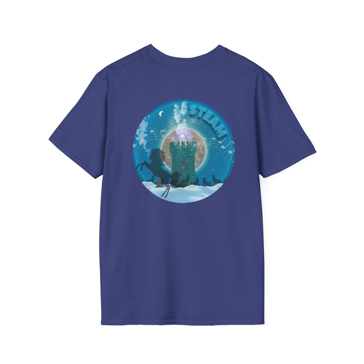 Classic Donut Tee - Unisex Soft-Style - "Steaming Fresh Donuts" - series 1.0 - vivid blue donut