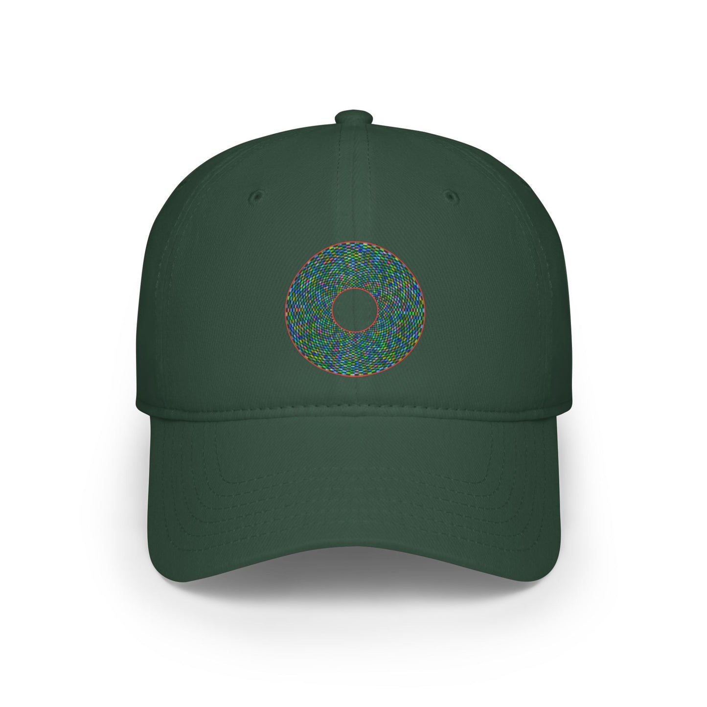 Lumpy Donut Baseball Cap - "Pixilated Donut" - variant 2 - assorted color donut w/
