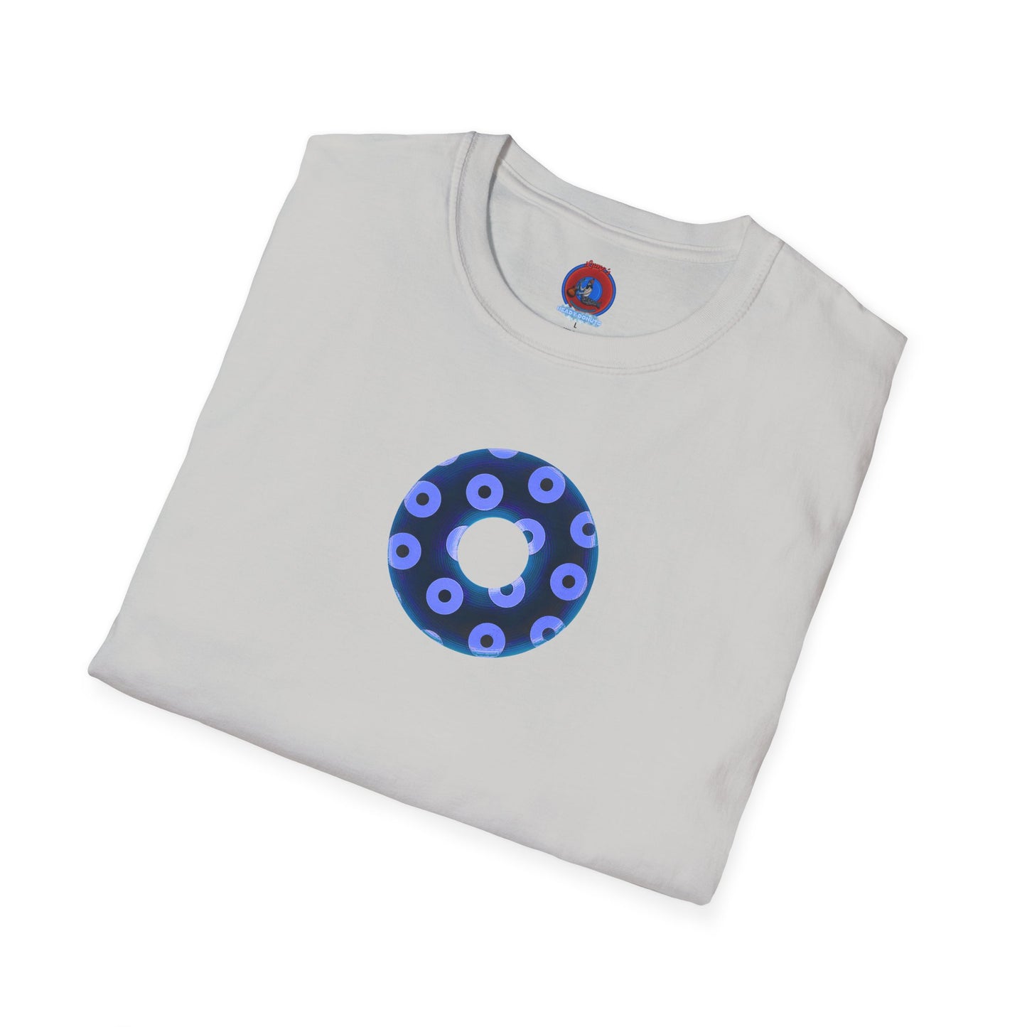 Plain Donuts/Unisex Soft-Style - "Plain Blimpy Paradoxical Donuts" - dark blue/Caroline blue donuts