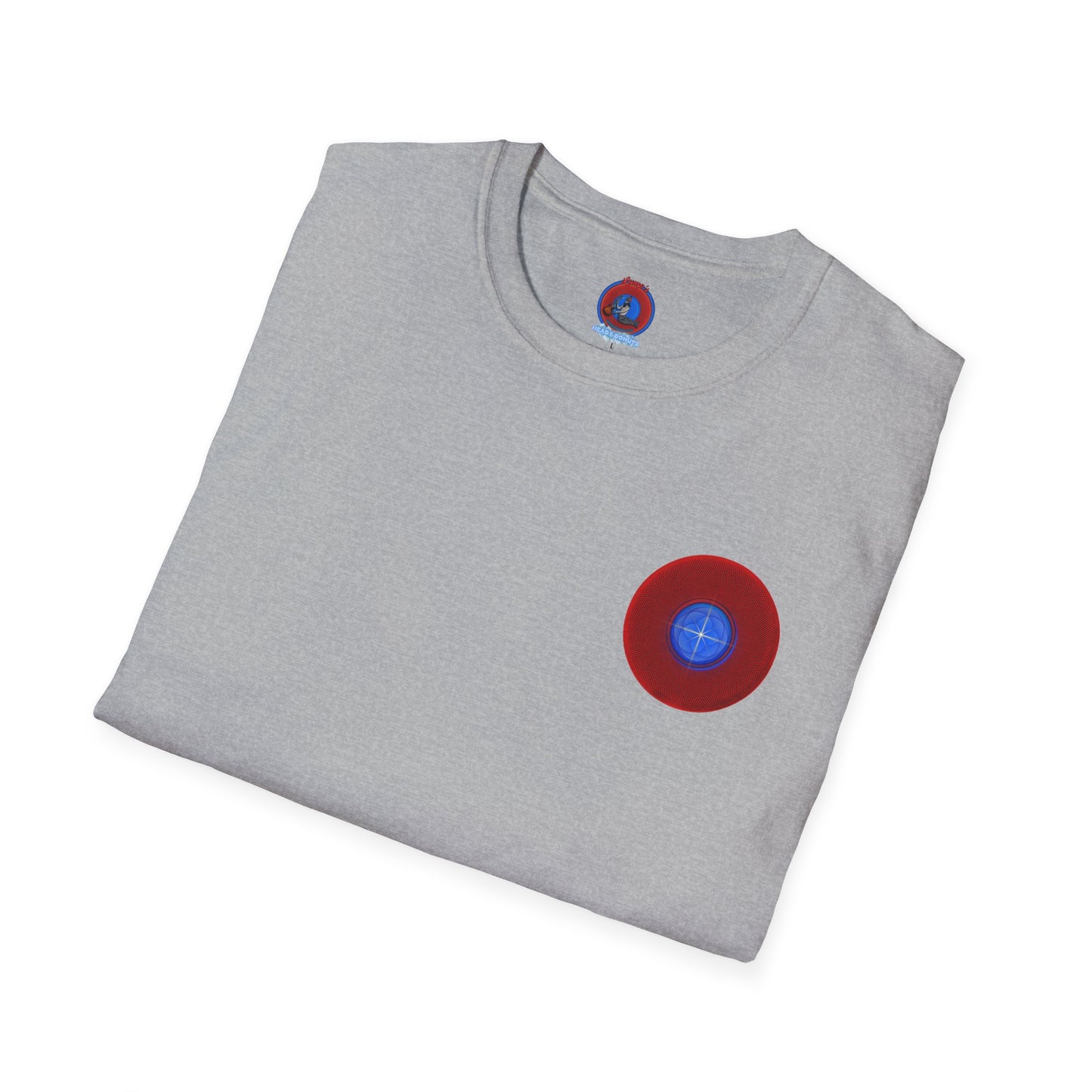 Classic Donut Tee - Unisex Soft-Style - "The Geometrical Donut" - series 1.0 - red donut