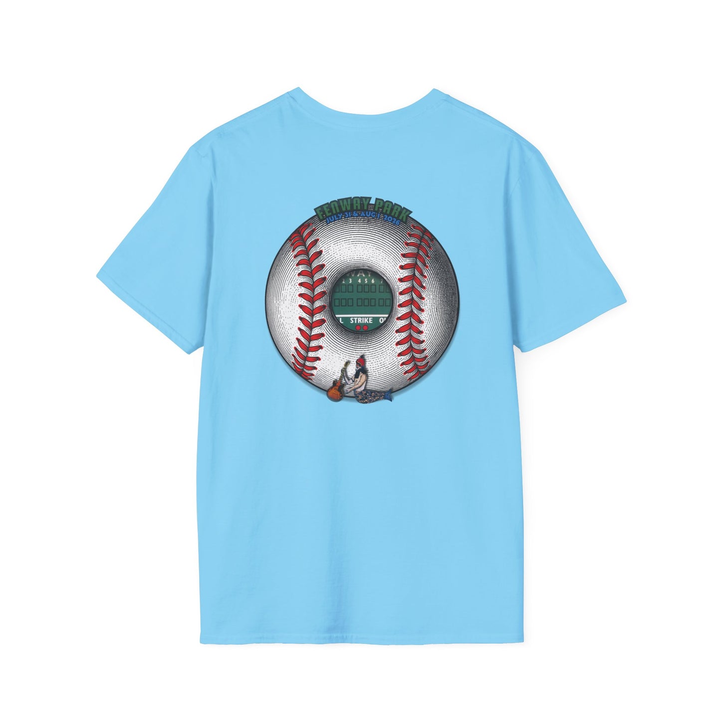 Classic Donut Tee - Unisex Soft-Style - "Phenway Ballpark Donuts" - white/red major league donut - variant 6