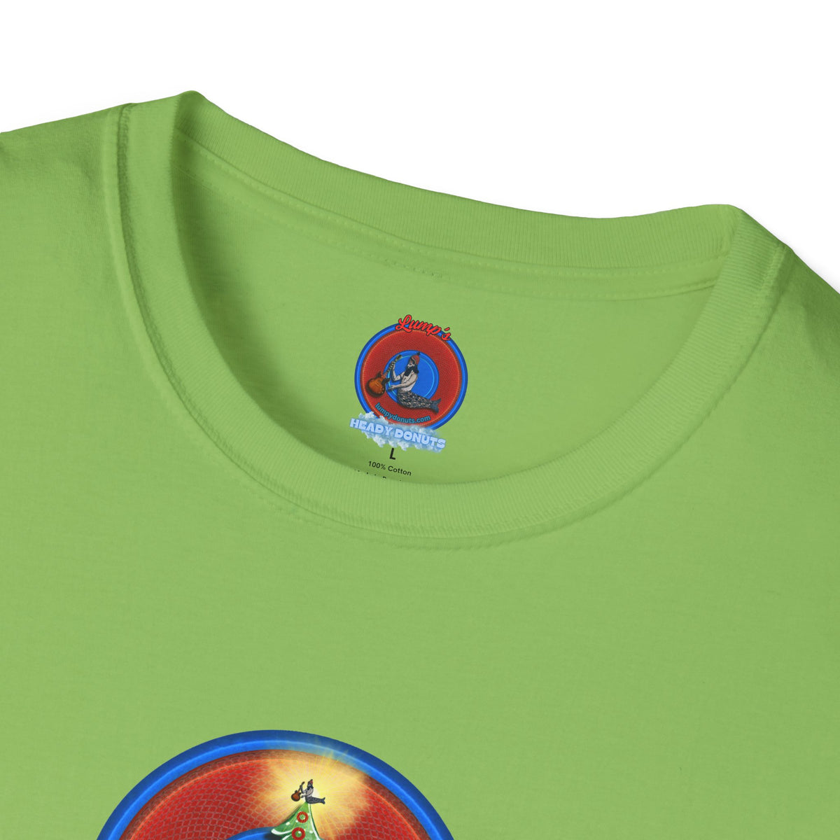 Classic Donut Tee - Unisex Soft-Style - "It's Always Phishmas in Philly" - rustic red/blue donut