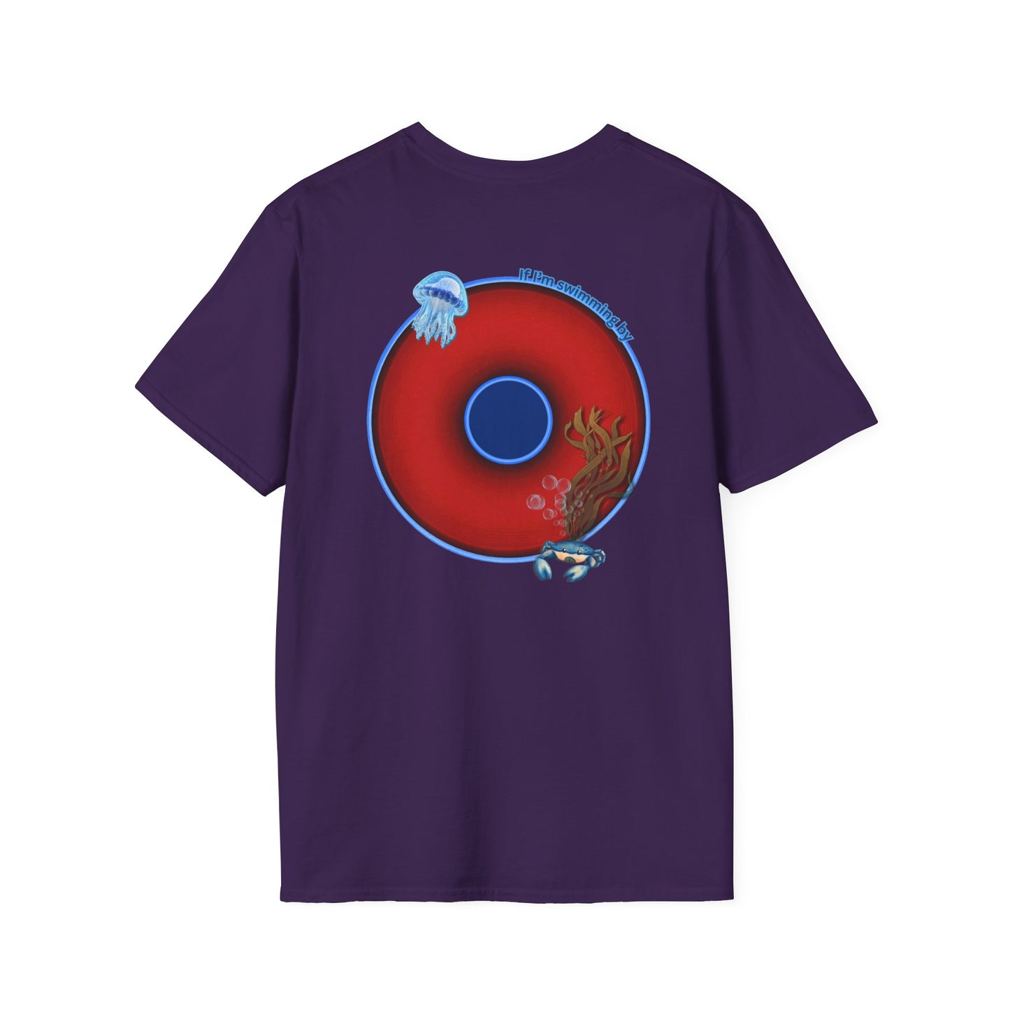 Classic Donut Tee - Unisex Soft-Style - "The Swimmer's Donut" - plump red donut