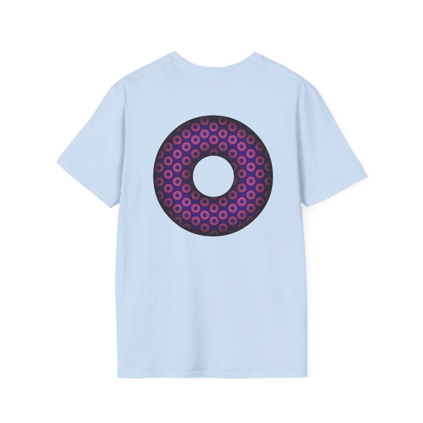 Plain Donuts/Unisex Soft-Style - "Plain Paradoxical Grided Donuts" - magenta/purple donuts