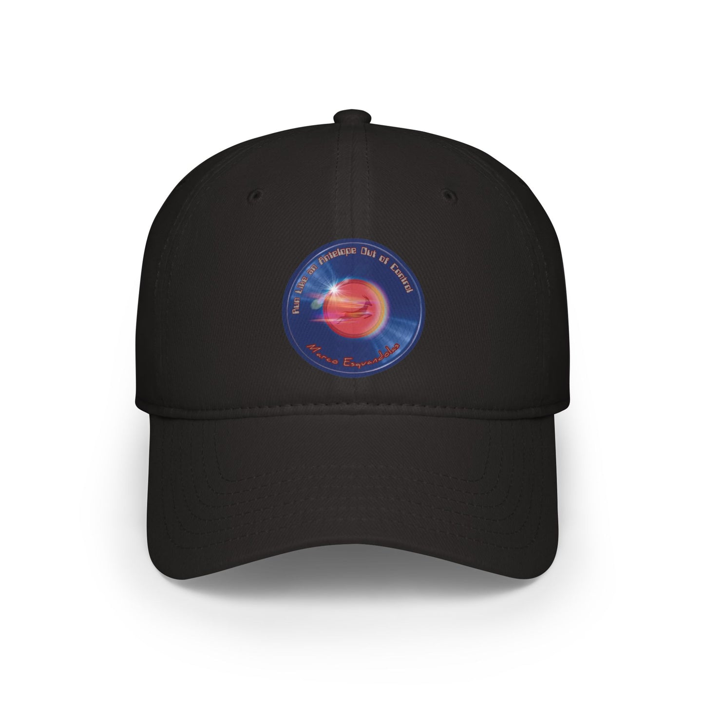 Lumpy Donut Baseball Cap - "Marco's Preferred Donut Cap" - vivid blue record donut w/