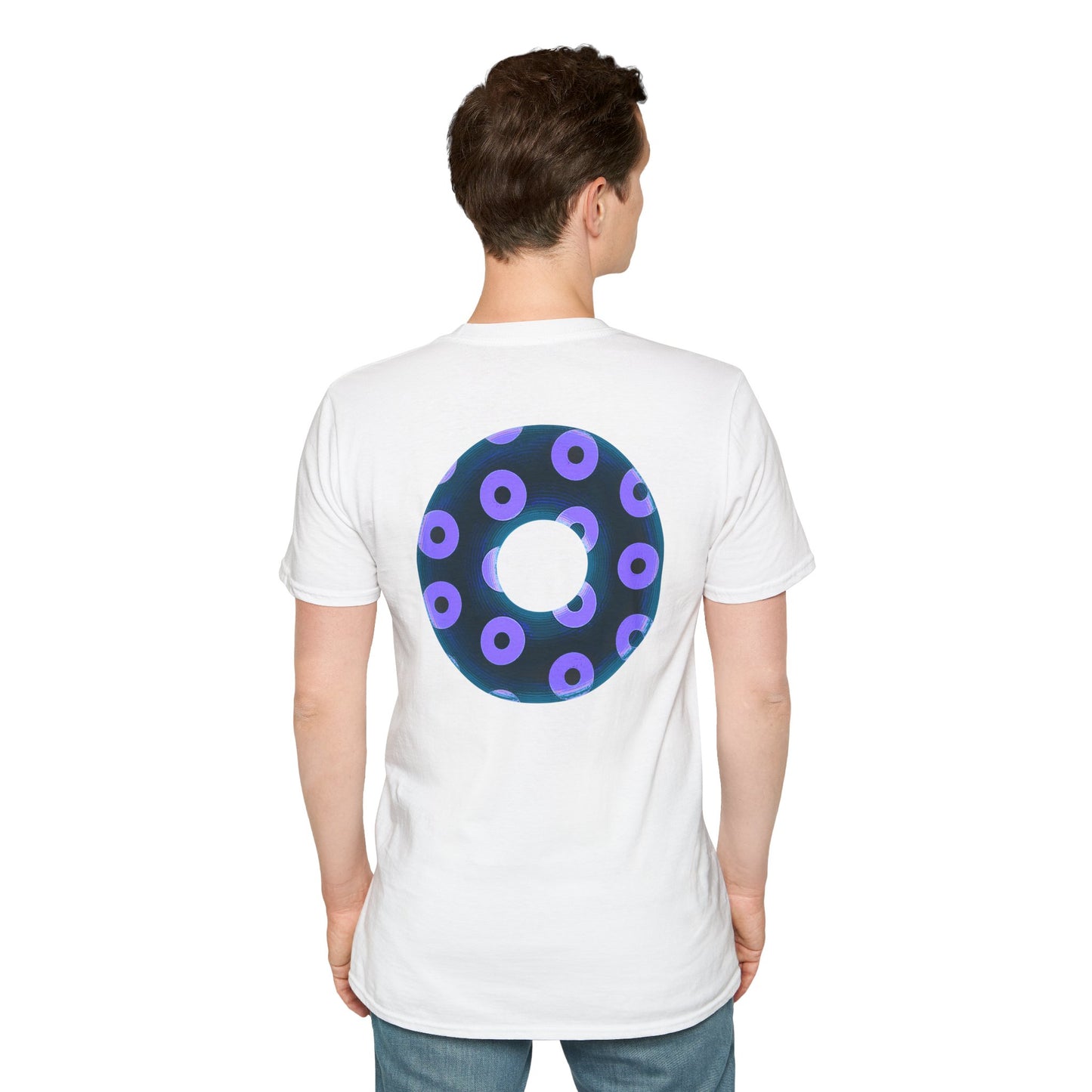 Plain Donuts/Unisex Soft-Style - "Plain Blimpy Paradoxical Donuts" - dark blue/bright purple donuts
