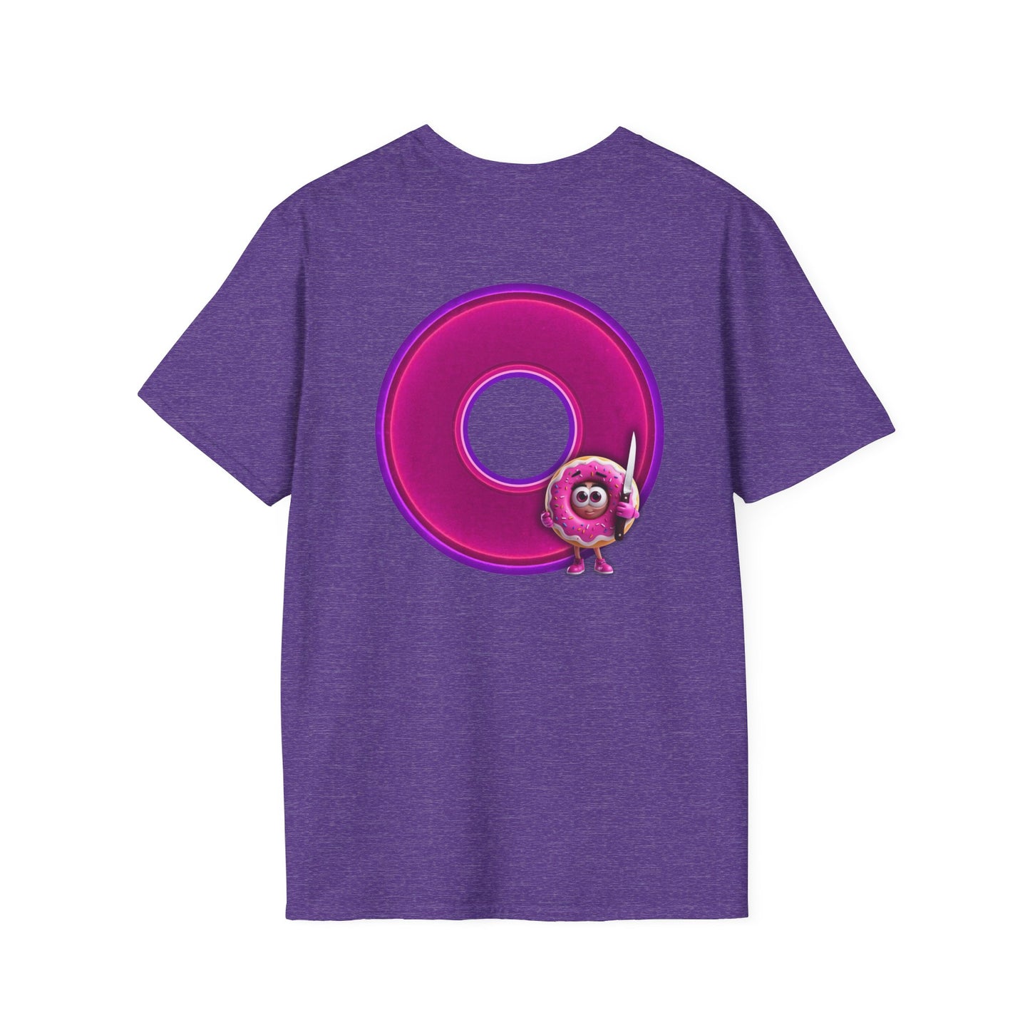 Classic Donut Tee - Unisex Soft-Style - "My Friend the Donut " - series 1.0  - variant 3 - magenta/purple donut
