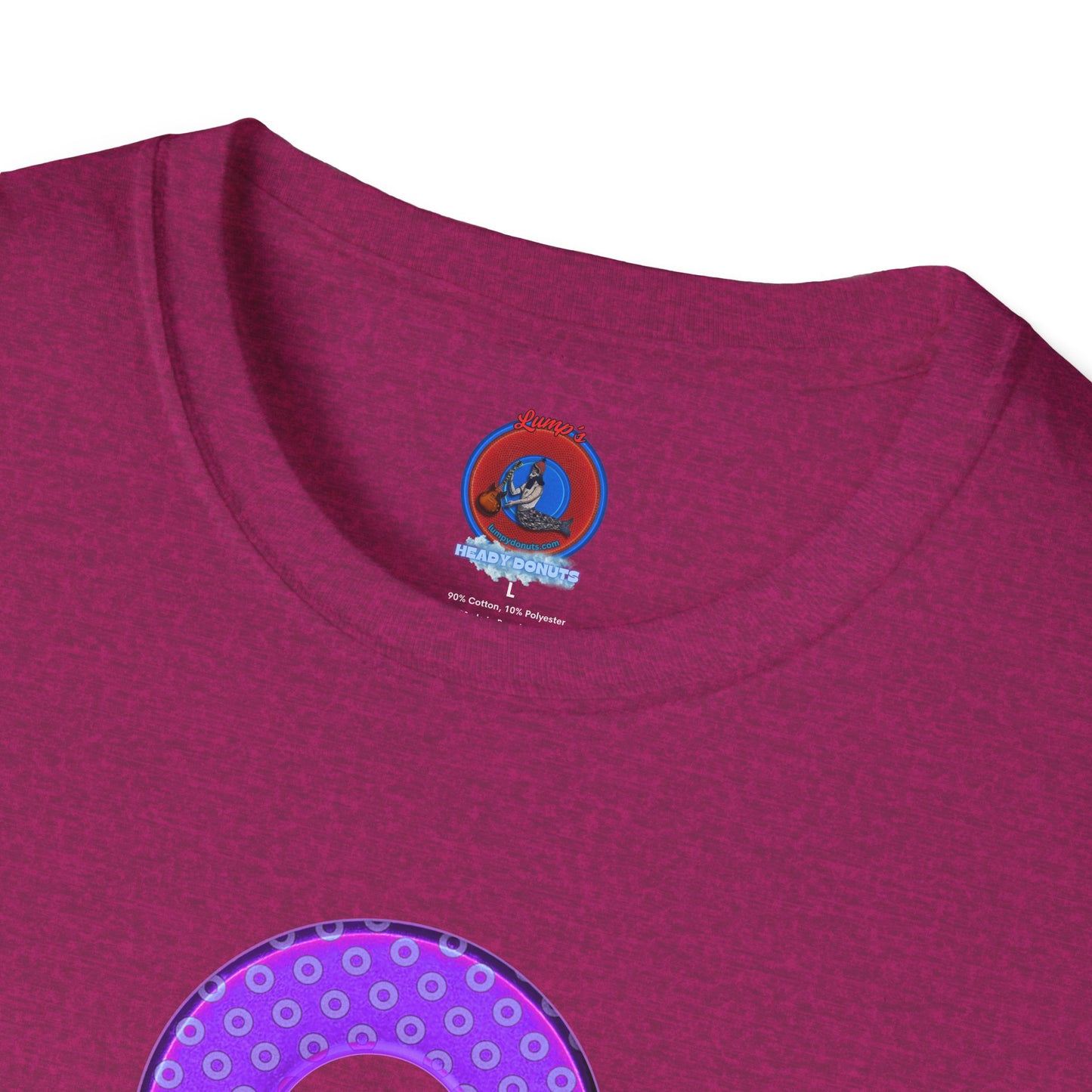 Plain Donuts/Unisex Soft-Style - "Plain Electric Paradoxical Donuts" - bright purple/light purple donuts