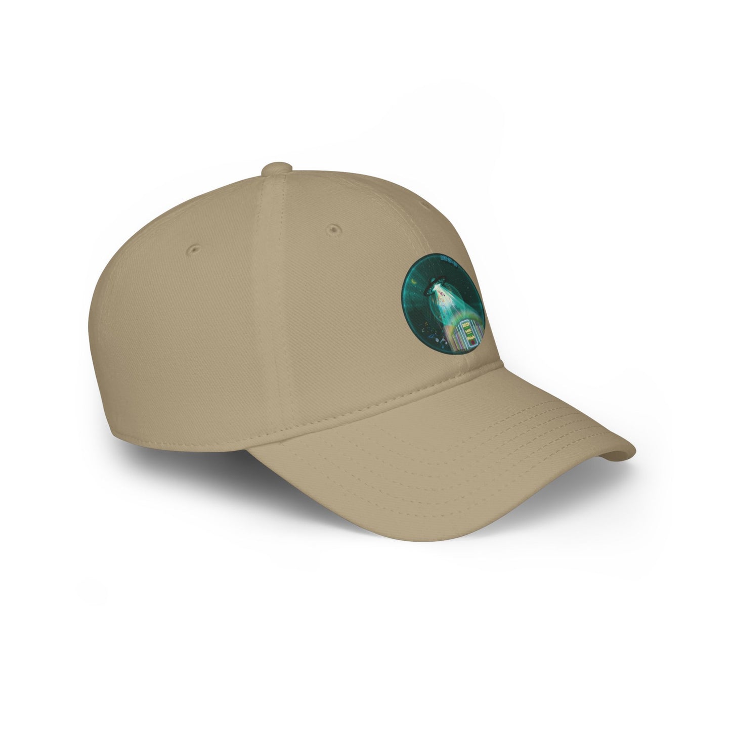 Lumpy Donut Baseball Cap - "Secret Ingredient in the Cap? MSG" - vivid teal donut w/